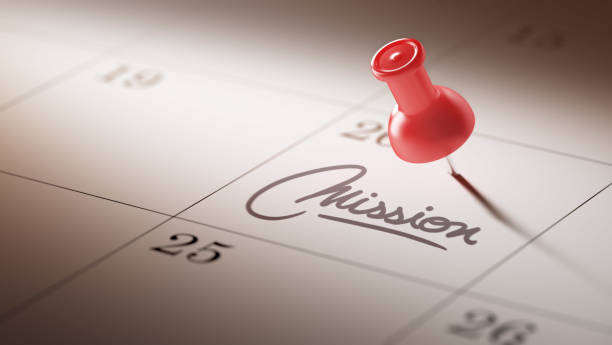 istock Calendar Concept with a red pin 683755038