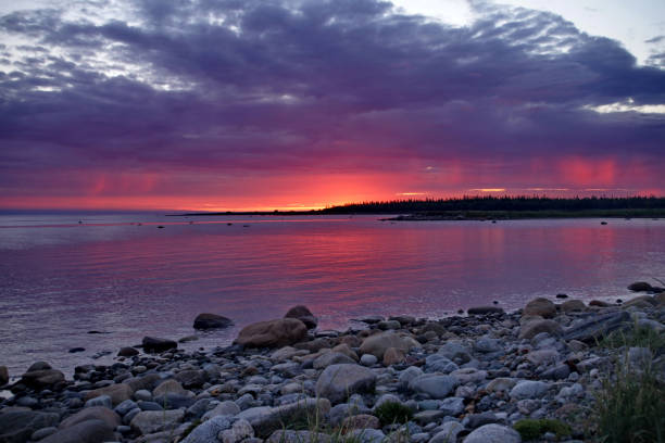 istock white night, sunset over the sea 683755460