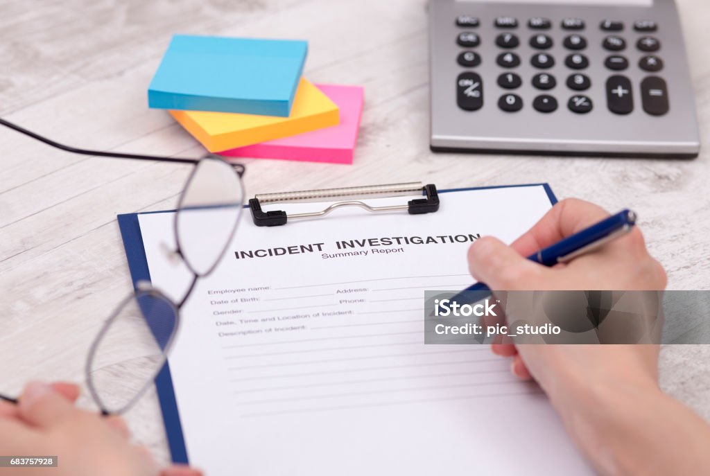 Incident Investigation Summary Report Exploration Stock Photo