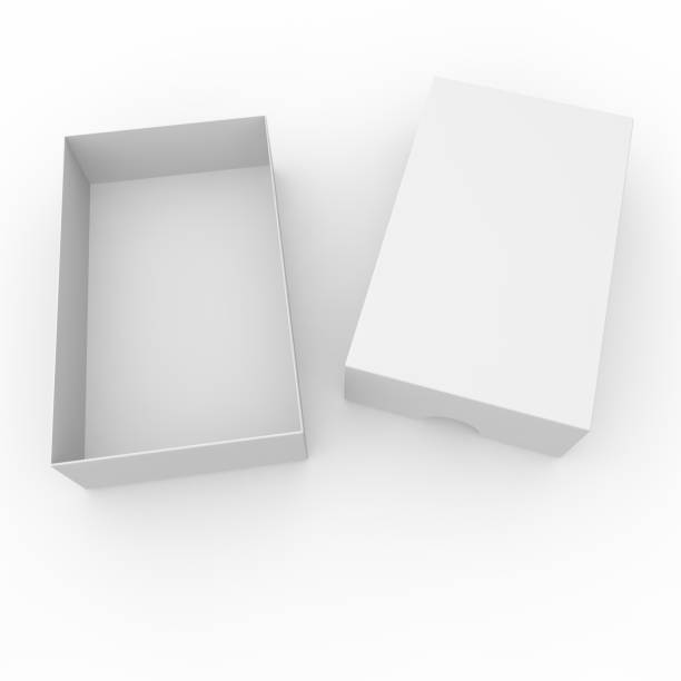 istock Open white blank carton. With a hole on the lid to open 683758900