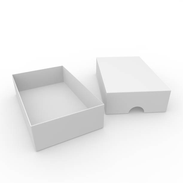 istock Open white blank carton. With a hole on the lid to open 683762696