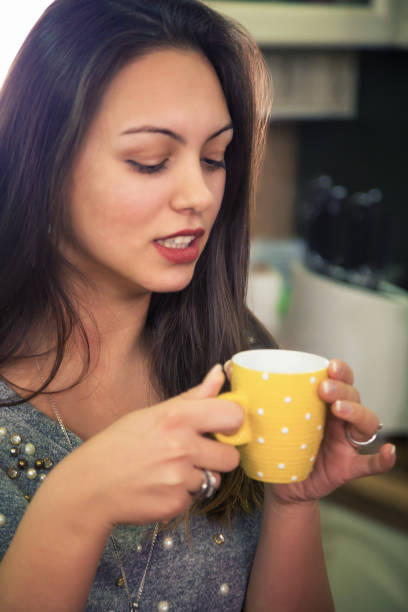istock Beautiful woman enjoying in coffee. 683763744