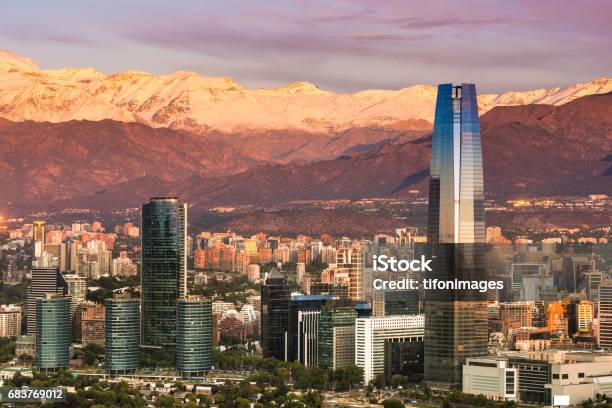 Skyline Of Santiago De Chile Stock Photo - Download Image Now - Chile, Santiago - Chile, Urban Skyline