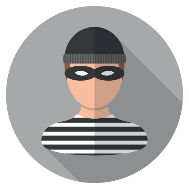 männliche dieb symbol - burglar stock-grafiken, -clipart, -cartoons und -symbole