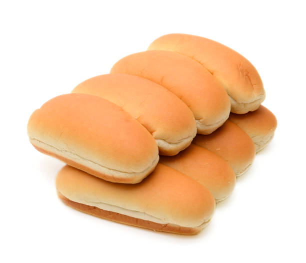 istock Hot dog buns isolated on white background 683773690