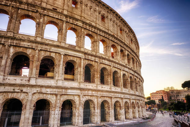 Coliseum in Rome at dusk