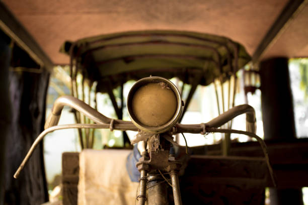 istock Head light of vintage bicycle. 683783888