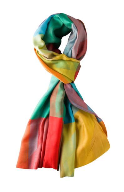 istock scarf summer. multicolored scarf. Scarf top view 683787768