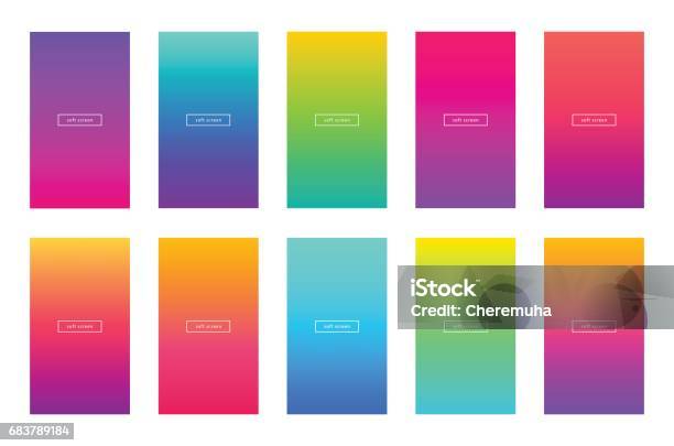 Soft Color App Background Vector Design Modern Gradient Stock Illustration - Download Image Now