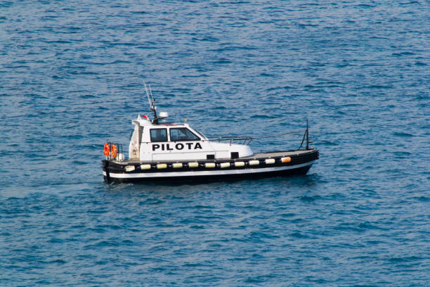 Italian Pilot boat stock photo
