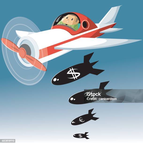 Fighting Businessman Stock Illustration - Download Image Now - Bombing, Dollar Sign, Business