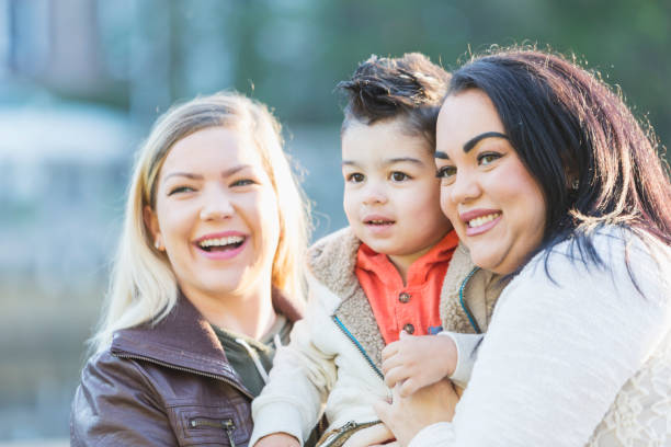 istock Little boy with two mothers 683819026