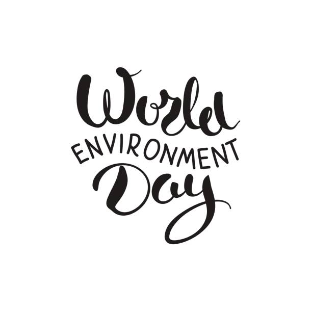 World Environment Day Lettering Stock Illustration - Download