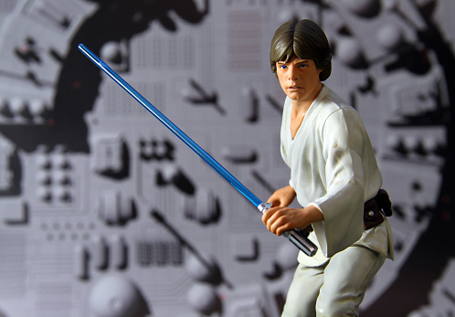 Action figure of Luke Skywalker from the Star Wars Film Franchise. The toy is made by Kotobukiya