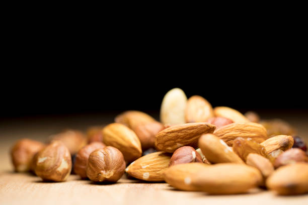 Mixed Nuts Background stock photo