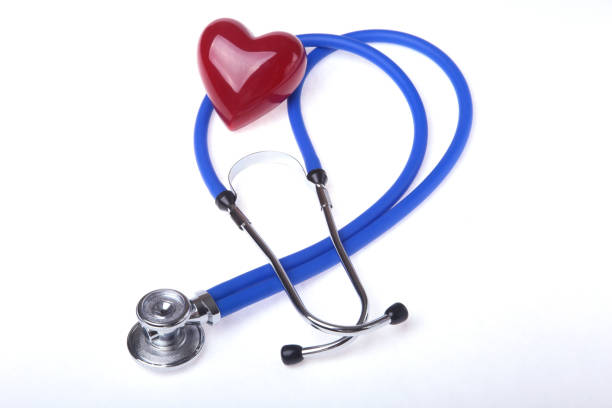 istock medical stethoscope and red heart isolated on white background. selective focus. 683833928