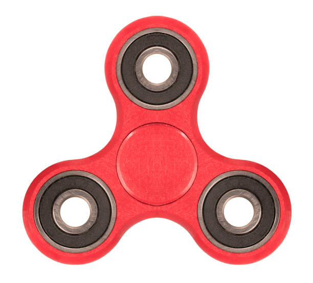 rode fidget spinner - handspinner stockfoto's en -beelden