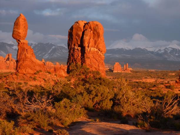 istock Balancced Rock at sunset in Arches National Park 683848672