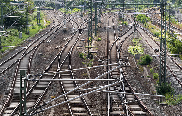 istock High Angle View Of Railroad Tracks 683851431