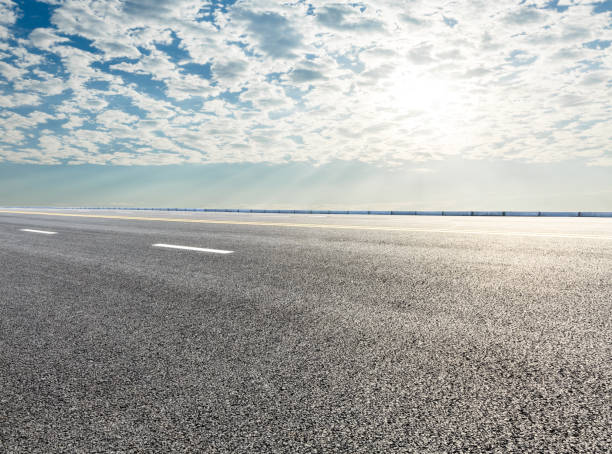 istock asphalt highway road under the blue sky 683853636
