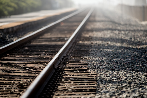 railroad tracks fading into the distance
