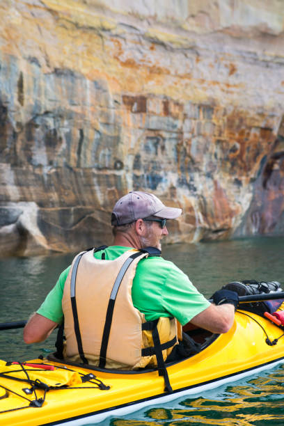 Pictured Rocks Kayaker Vertical