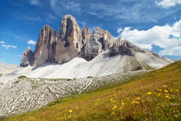 istock Drei Zinnen or Tre Cime di Lavaredo with beautiful cloud 683860896
