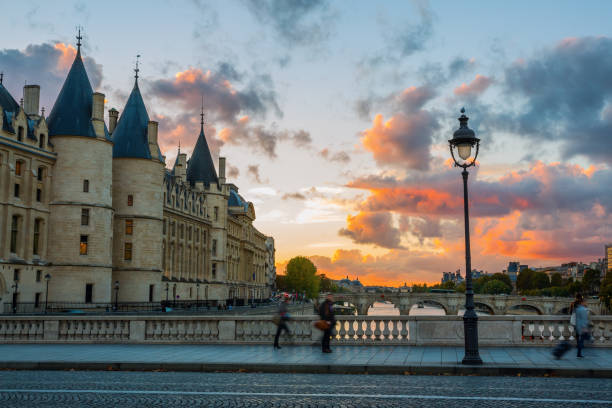istock Conciergerie in Paris, France, with evening sky 683863458