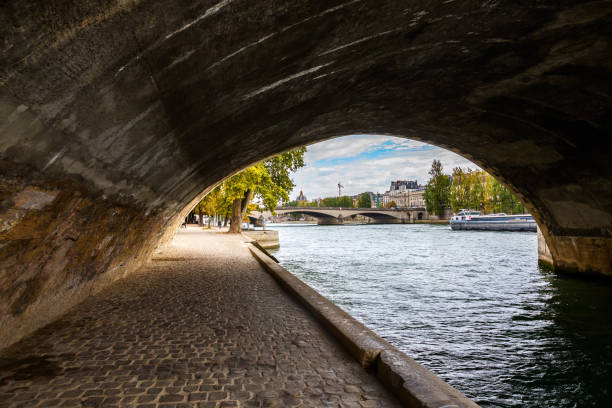 istock under a Seine bridge in Paris, France 683863474
