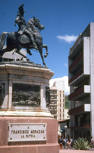 Equestrian statue to General Francisco Morazan in Tegucigalpa Honduras