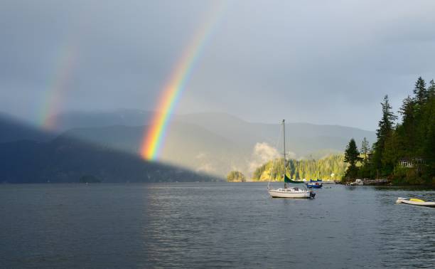 Double Rainbow Over Deep Cove, North Vancouver, BC