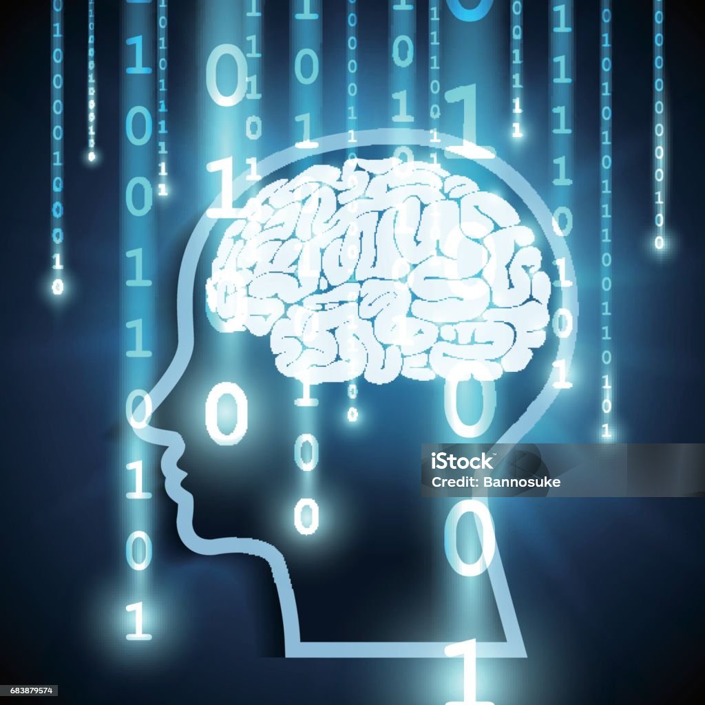 Brain Code/images Human Brain And Binary Code Stream Vector Stock Illustration - Download ...
