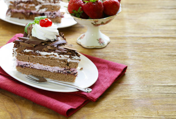 istock Chocolate cake with fresh berries and whipped cream 683888816