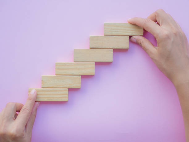 istock Concept of building success foundation. 683891756