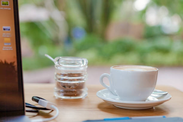 istock Drink & technology image of hot coffee. 683894278