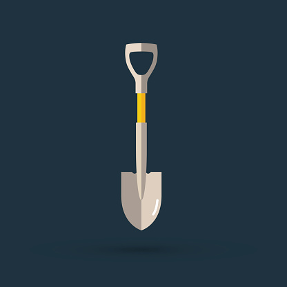 This is a vector illustration of short shovel icon