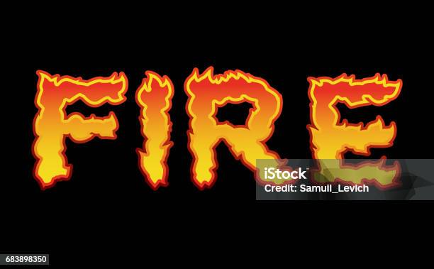 Fire Writing Sign Fire Textflame Typography Burning Letters Fiery Lettering Stock ...
