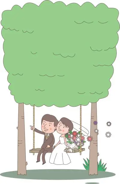 Vector illustration of marriage