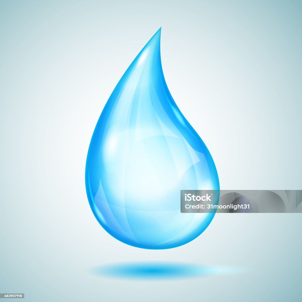 Drop Blue Simple One Big Light Blue Drop Stock Illustration - Download Image Now ...