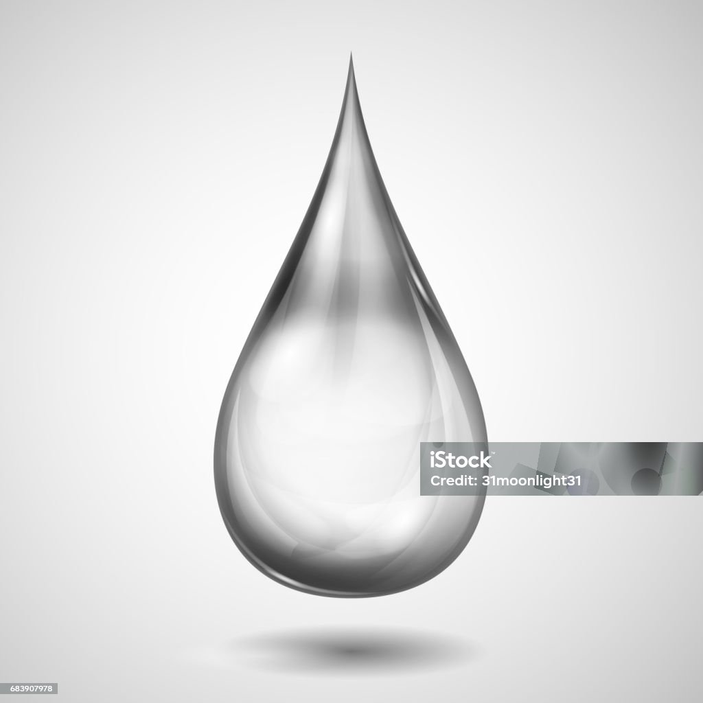Gray Drop Vector One Big Gray Drop Stock Illustration - Download Image Now - Backgrounds ...