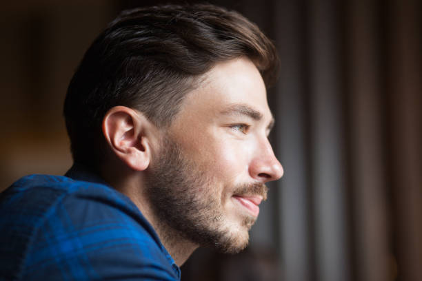 istock Profile of Content Good-looking Young Man 683911950