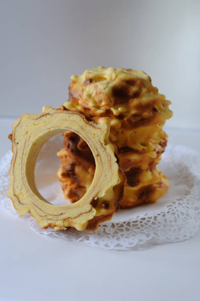istock Handmade traditional baumkuchen layer cake baked over fire in eastern Poland 683915314