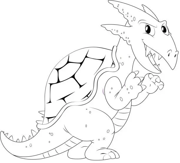 Vector illustration of Doodle animal for dragon