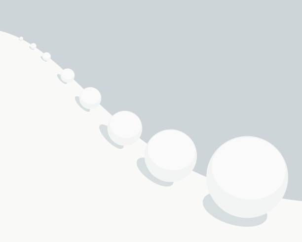 Snowball effect Vector illustration of snowball effect avalanche stock illustrations