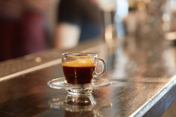 istock Cup of coffee on bar counter 683947800
