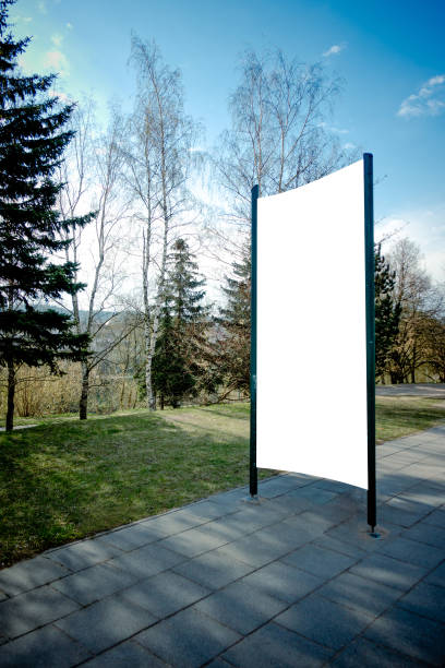 istock Advertising column mockup. Public information board in the street. 683950958