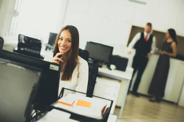 istock Young businesspeople working in modern office 683952454