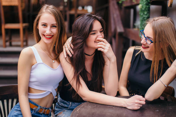 istock Girls talk at cafe, bussines conversation 683956972