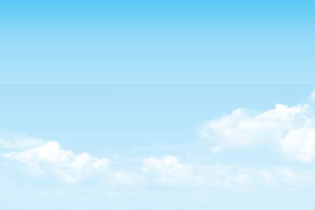 tło chmury nieba wektorowego - clear day stock illustrations