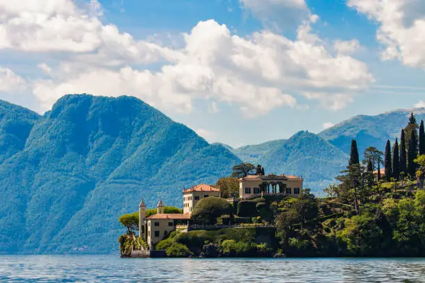Villa del Balbianello on Lake Como in Italy